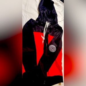 Manga Character Merch Drawstring Sweater With Kangaroo Pockets For Adult Orange